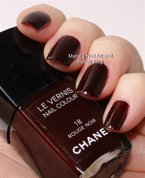 le vernis nail colour 18 rouge noir chanel|Chanel 505 particuliere nail polish.